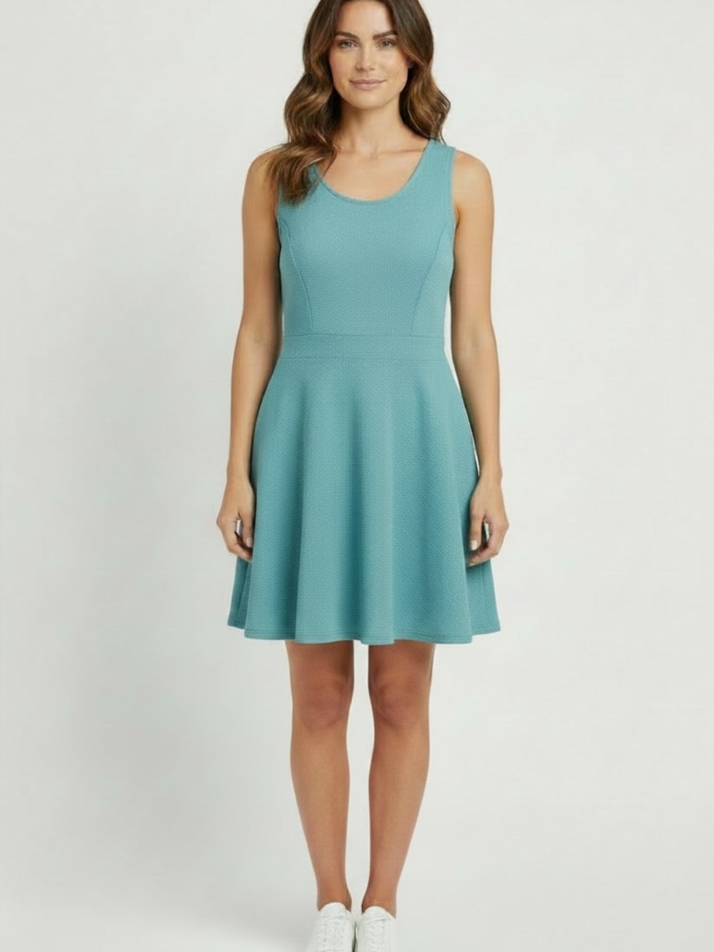 Women’s Turquoise/ Aqua Sleeveless Fit and Flare Sheath Dress Size M